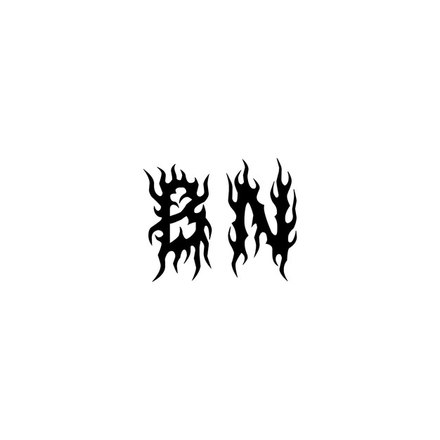 BN-Monogramm-Logo-Design, Buchstabe, Text, Name, Symbol, monochromes Logo, Alphabet-Zeichen, einfaches Logo