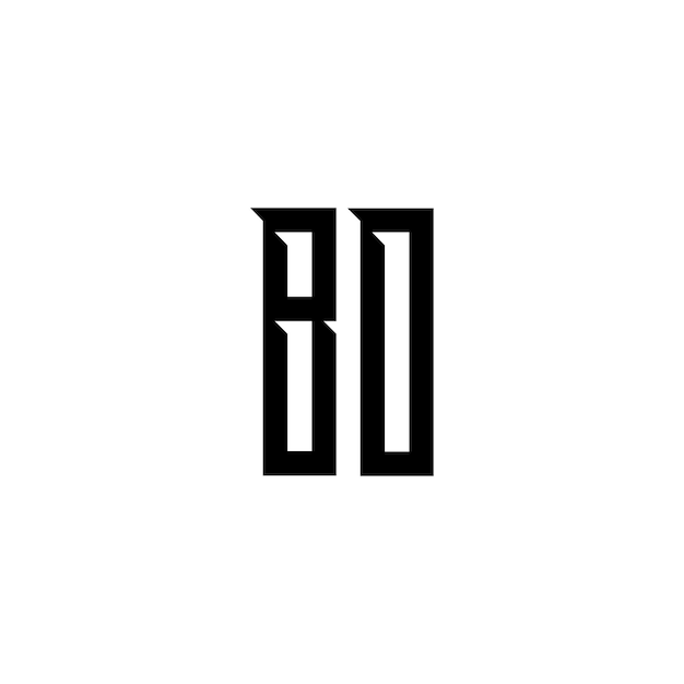 BO-Monogramm-Logo-Design, Buchstabe, Text, Name, Symbol, einfarbig, Logo, Alphabet, Zeichen, einfaches Logo