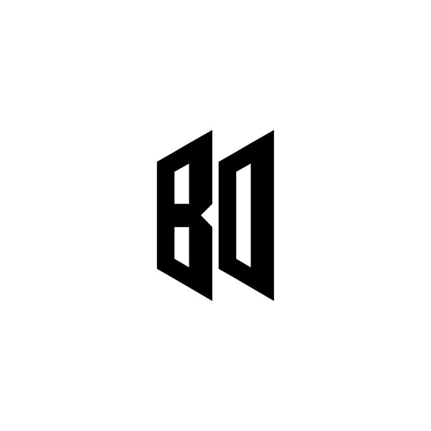 BO-Monogramm-Logo-Design, Buchstabe, Text, Name, Symbol, einfarbig, Logo, Alphabet, Zeichen, einfaches Logo