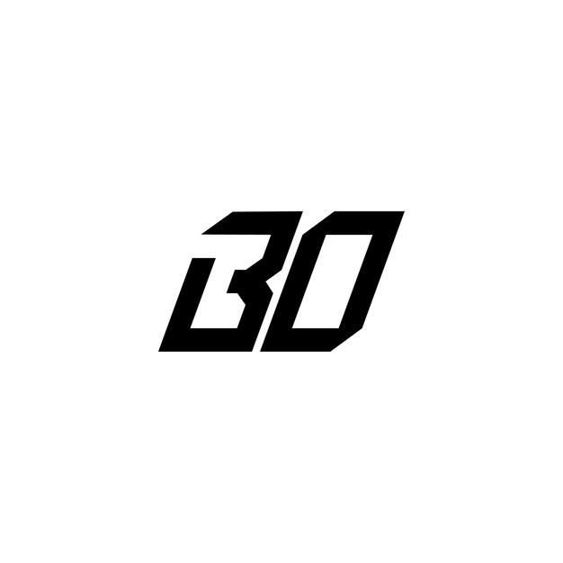 BO-Monogramm-Logo-Design, Buchstabe, Text, Name, Symbol, einfarbig, Logo, Alphabet, Zeichen, einfaches Logo