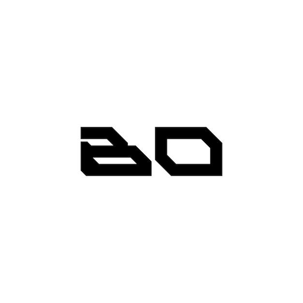 BO-Monogramm-Logo-Design, Buchstabe, Text, Name, Symbol, einfarbig, Logo, Alphabet, Zeichen, einfaches Logo