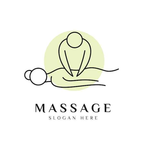 Body Massage-Logo-Design-Vektor-Ikonen-Illustration