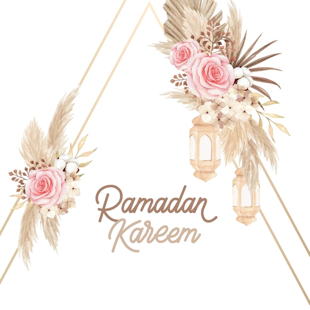 Böhmischer Ramadan Kareem Grußkartenentwurf