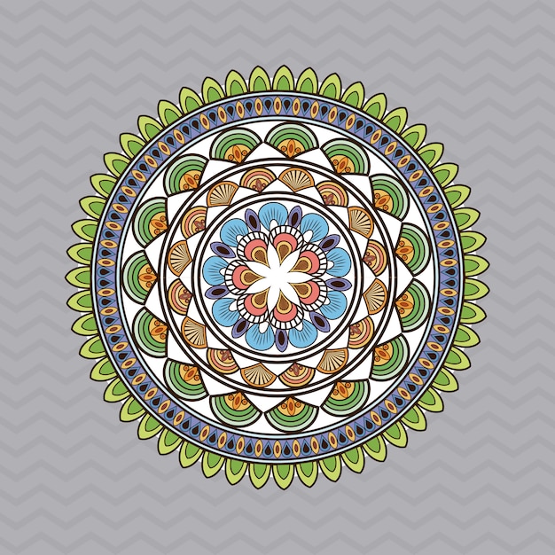 Böhmisches mehrfarbiges Mandala