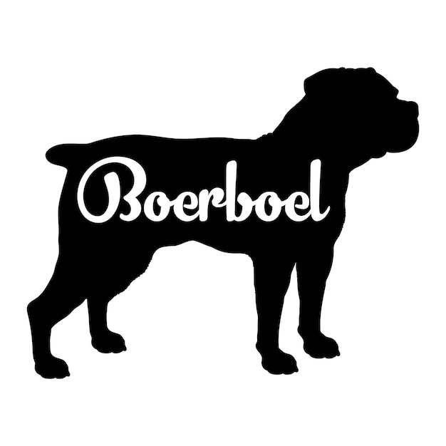 Vektor boerboel hund silhouette hund rassen logo hund monogram vektor