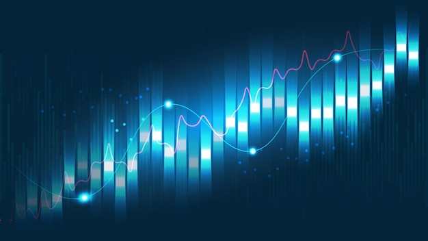 Börse oder Devisenhandelsdiagramm im grafischen Konzept