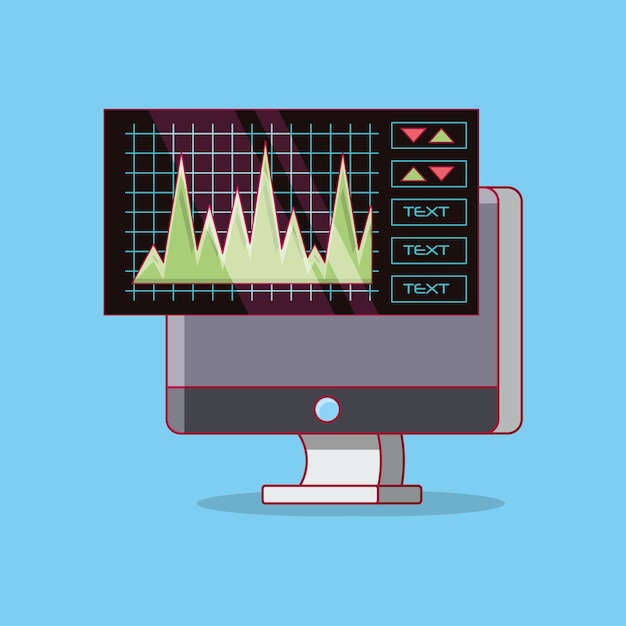 Vektor börse und computer