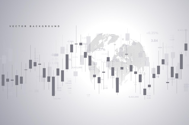 Börsendiagramm oder devisenhandelsdiagramm für geschäfts- und finanzkonzepte, berichte und investitionen