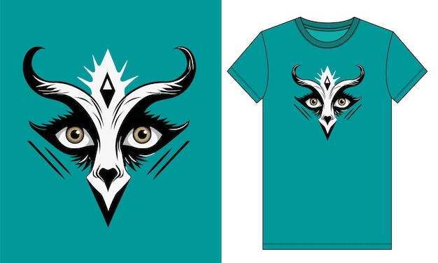 Böses Auge, Vektor, T-Shirt, Design