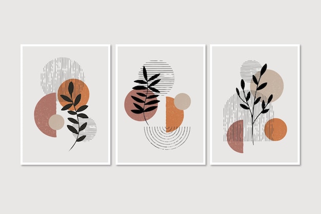 Boho handgezeichnetes flaches Design Boho Wandkunst