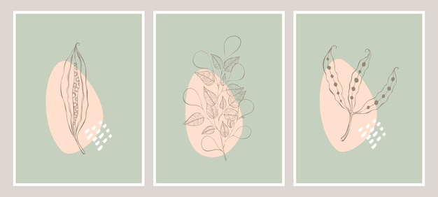 Boho-Stil abstrakter Hintergrund Minimalismus-Doodle-Dekor