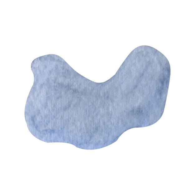 Vektor boho-wasserfarbe clipart-textur blaue abstrakte formen für hausdekorationen und einladungen erdfarben