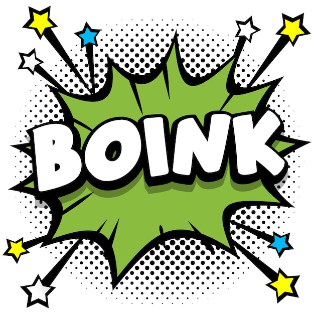 Boink Pop-Art-Comic-Sprechblasen-Buch-Soundeffekte