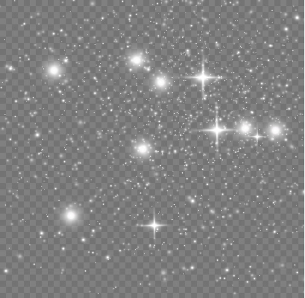 Bokeh-effekt weiß funkelnde unschärfe sternenklare blitzfunken sternenstaub lens flare weihnachtslicht vektor