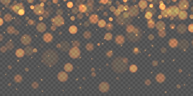 Bokeh Overlay Lichteffekt Weihnachten Gold Magie Konfetti Vektor Orange Glitter