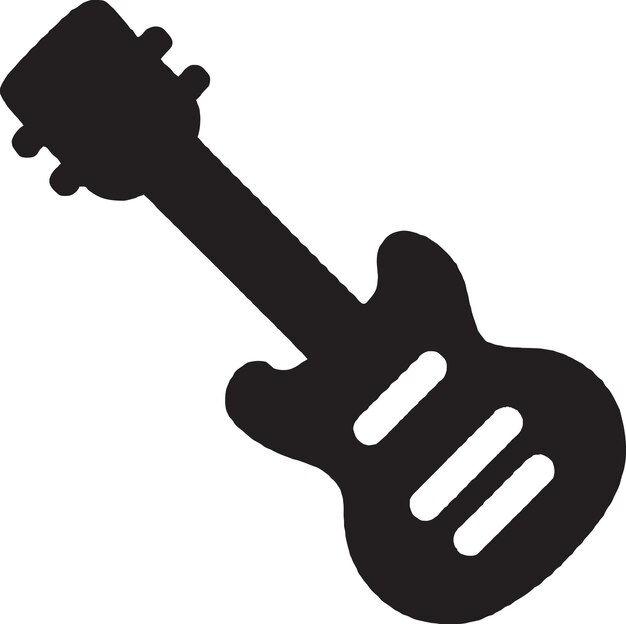 Vektor bold vector music logo für ihre selbstbewusste und furchtlose gitarrenmarke