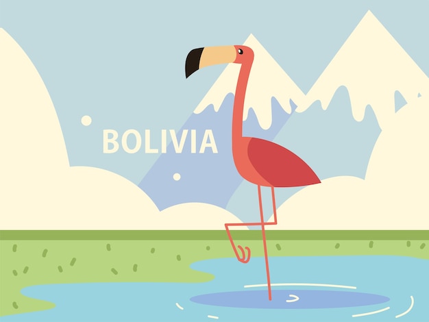 Bolivien-flamingo-landschaft