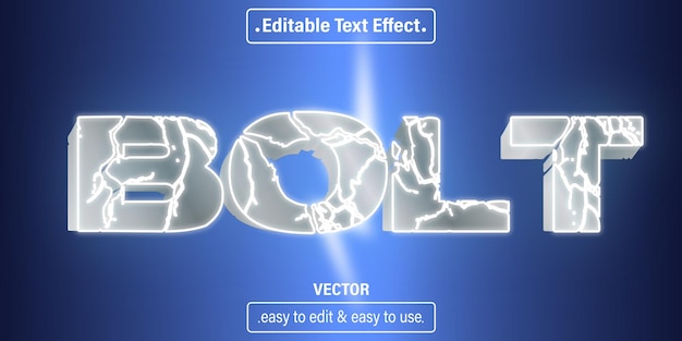 Bolt-Texteffekt, bearbeitbarer Textstil