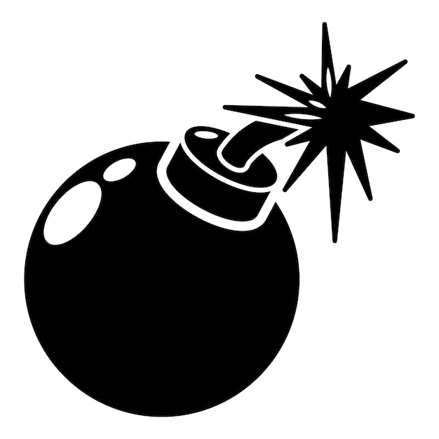 Vektor bombensymbol einfache illustration des bombenvektorsymbols für das web