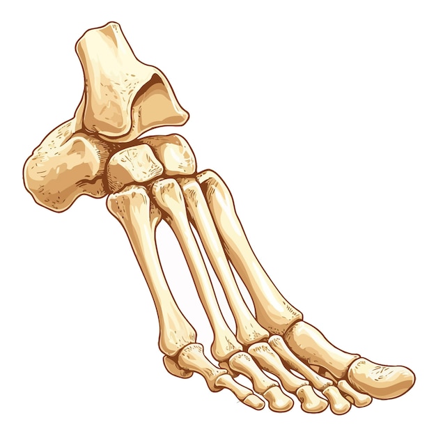 Vektor bones_of_the_human_foot_vector_illustration