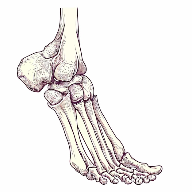 Vektor bones_of_the_human_foot_vector_illustration