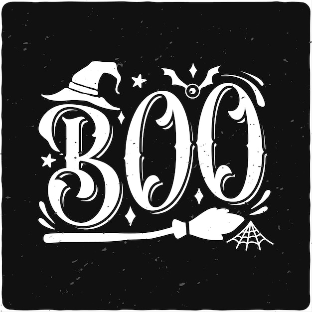 Boo designboo zeichen halloween-design