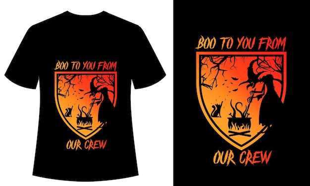 Boo to you von unserer crew, vintage, retro, typografie, t-shirt-design, halloween, grusel, horror