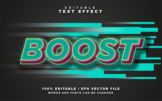 Boost-text-stil-effekt free vector