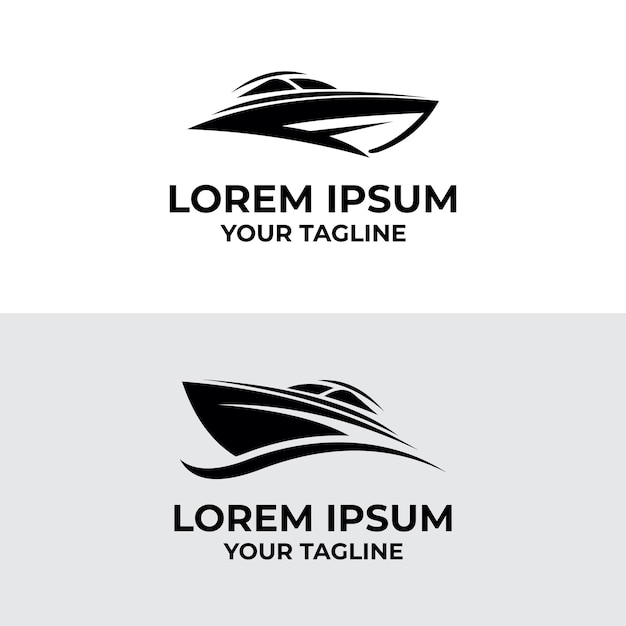 Boot-Logo-Vektor-Design-Vorlage