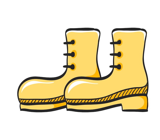 Vektor boot-symbol in handgezeichneter farbvektorillustration