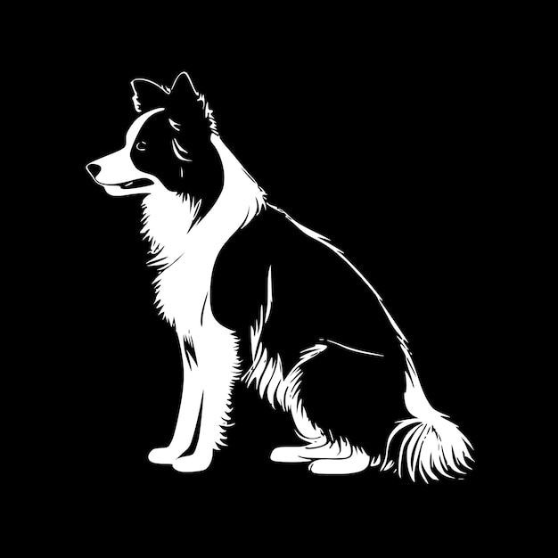 Vektor border collie hochwertiges vektor-logo vektor-illustration ideal für t-shirt-grafik