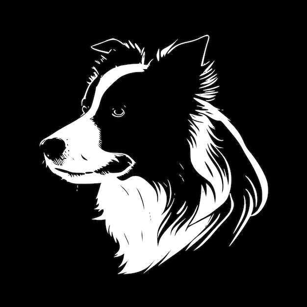 Border collie hochwertiges vektor-logo vektor-illustration ideal für t-shirt-grafik