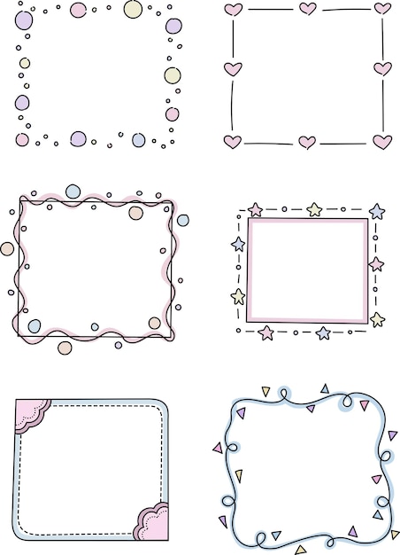 Border frame bullet journal mit einfachem element