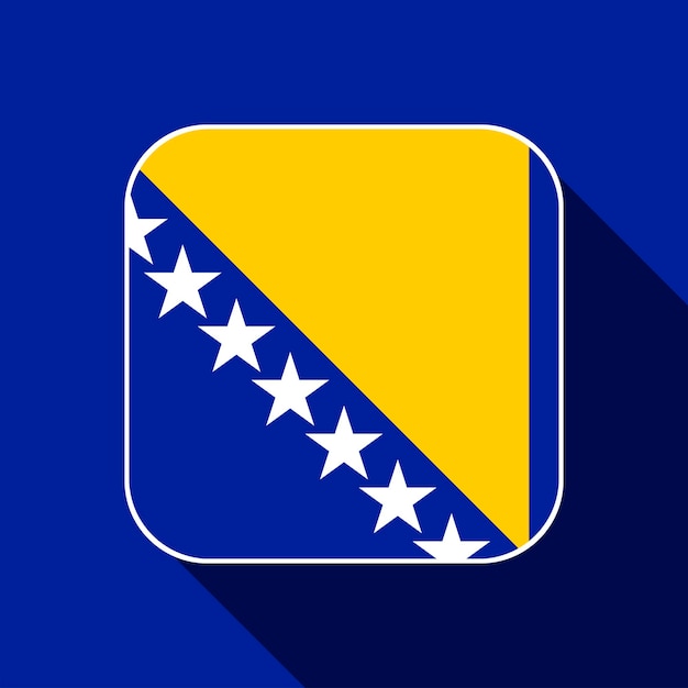 Bosnien und Herzegowina Flagge offizielle Farben Vector Illustration