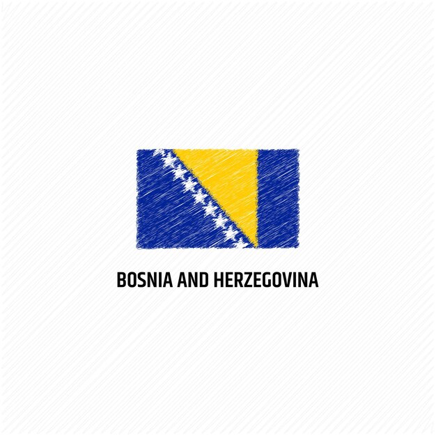 Vektor bosnien und herzegowina grunge flag vector illustration