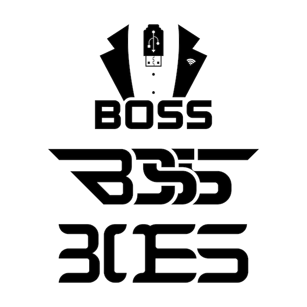 Boss-wort-monogramm-logo-kollektion. geschäftslogos. vektor-illustration