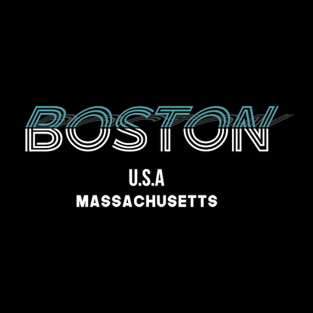 Boston typografischer slogan für t-shirt-drucke, poster, tassendesign und andere anwendungen.