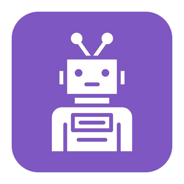 Bot-Icon-Vektorbild kann für Cyberpunk verwendet werden