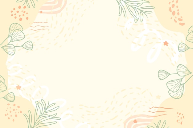 botanische Hintergrundblätter mit Memphis-Stil