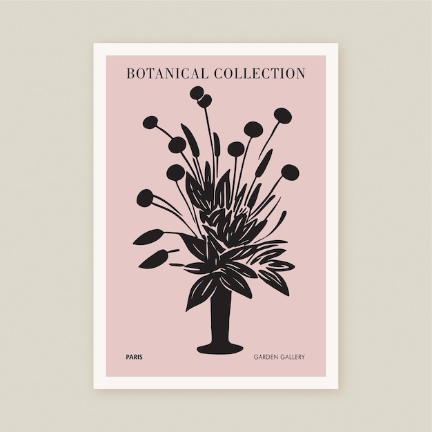 Botanische Sammlung Druckbares Poster Blumenstrauß Art.-Nr