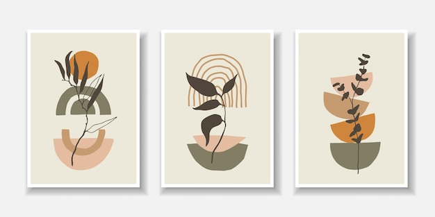Botanische und Mid-Century-Cover-Sammlung