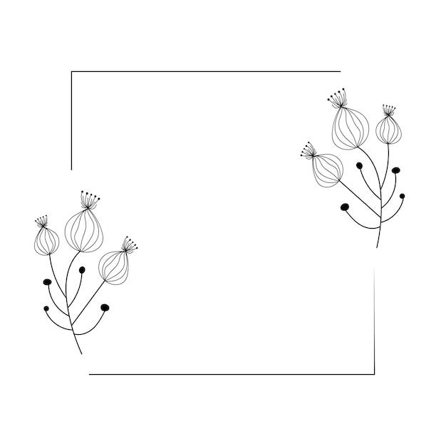 Botanischer Blumenrahmen Vector Illustration Frames Circles