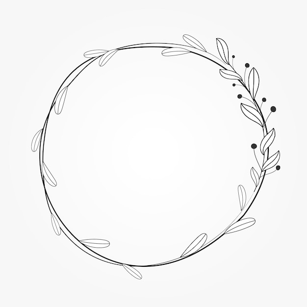 Botanischer Rahmenkreis Blumenillustration isoliertes Design