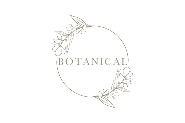 Botanisches element-design mit schönheitsblumenkonept