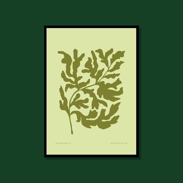 Botanisches Poster für eine farbenfrohe Wandkunstsammlung