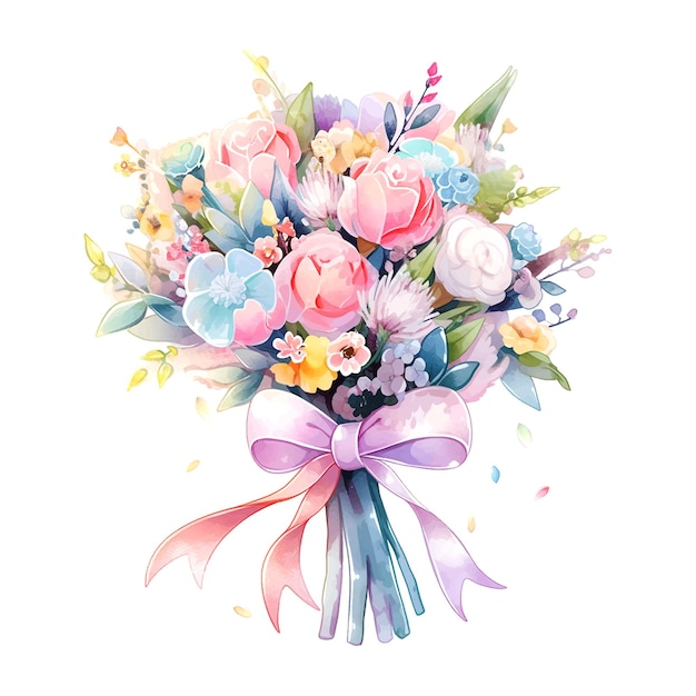 Bouquet von pfingern aquarell frauentag muttertag vektor hochzeit