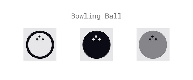 Vektor bowling-ball-icons-blatt