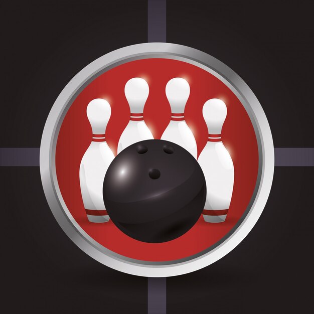 Bowling icons design