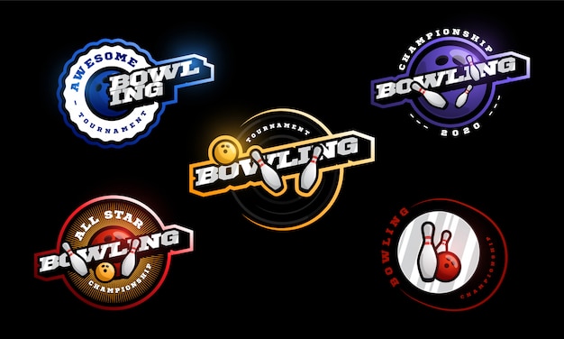 Bowling-logo-set.