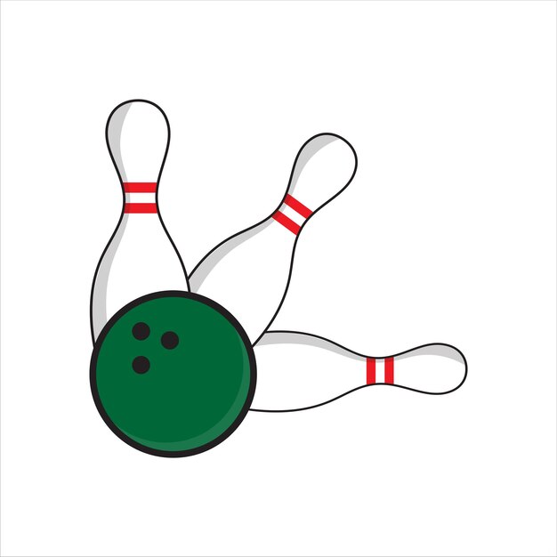 Vektor bowling-spiel-konzept-vektor